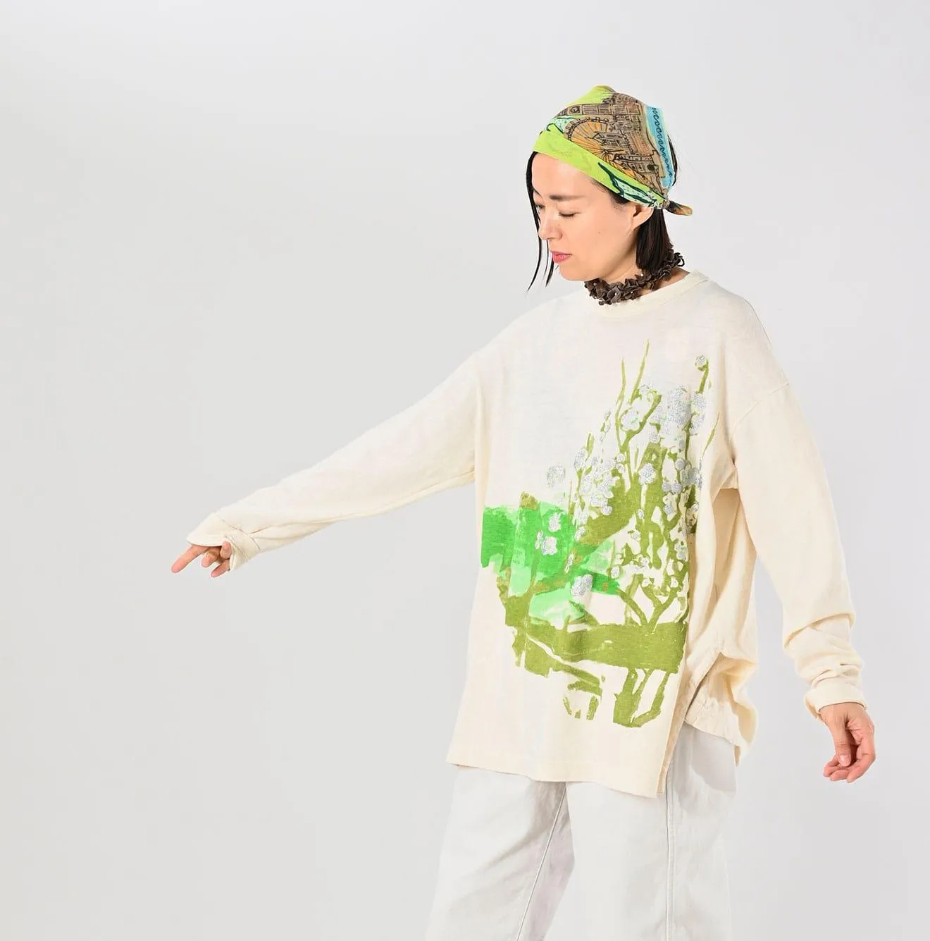 Gauze Tenjiku Plum Warbler T-shirt sold by 45r product image thumbnail 3