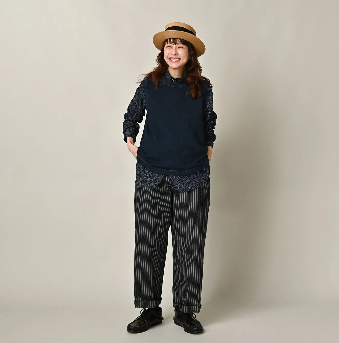 Indigo Cotton Fleece Sleeveless Top sold by 45r product image thumbnail 4