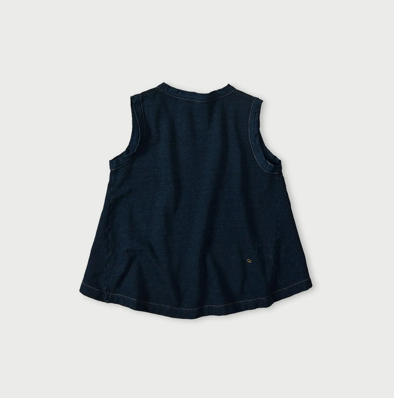 Indigo Cotton Fleece Sleeveless Top sold by 45r product image thumbnail 3