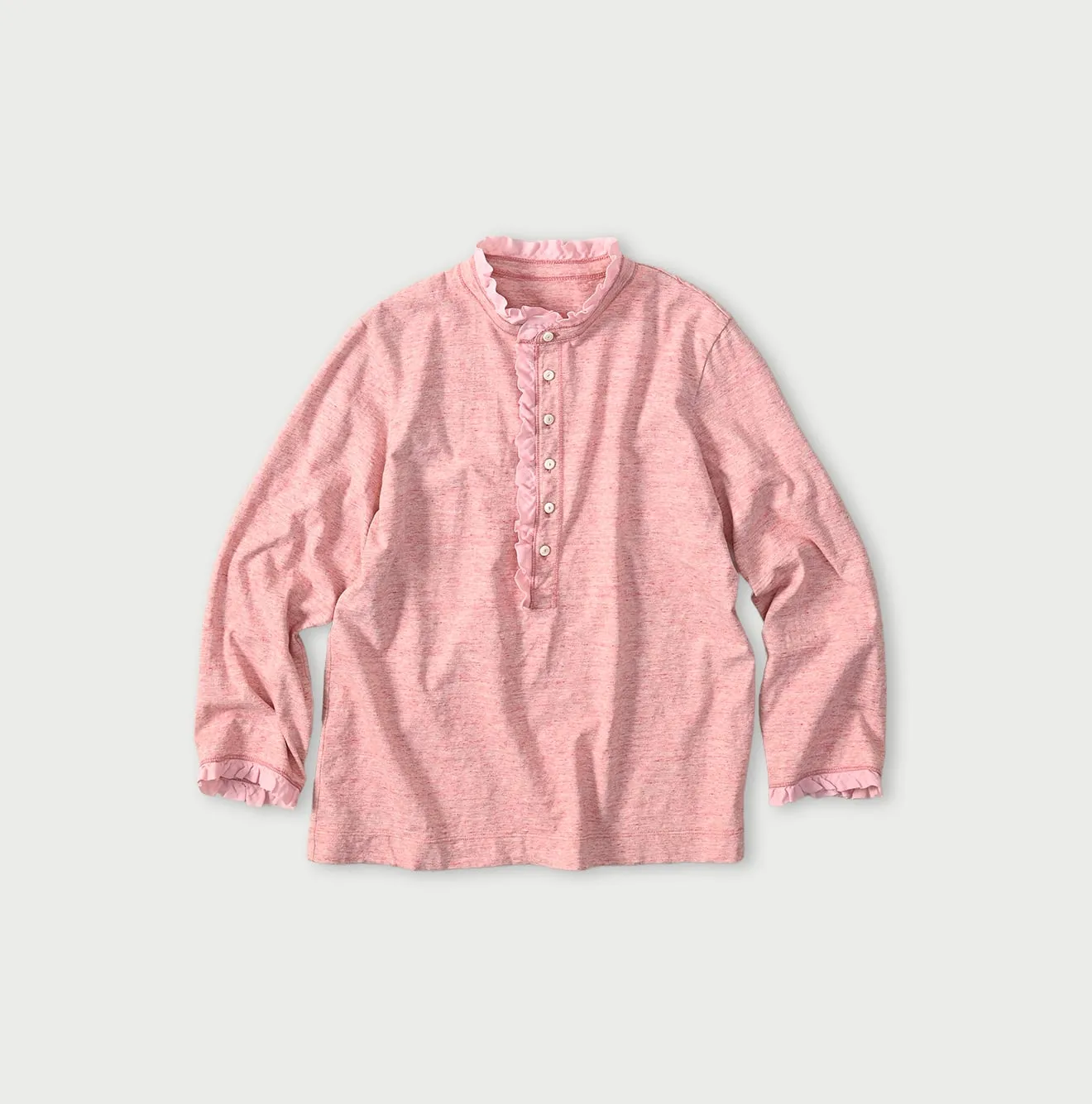 Frilled Square Henley (Top-dyed) sold by 45r product image thumbnail 2