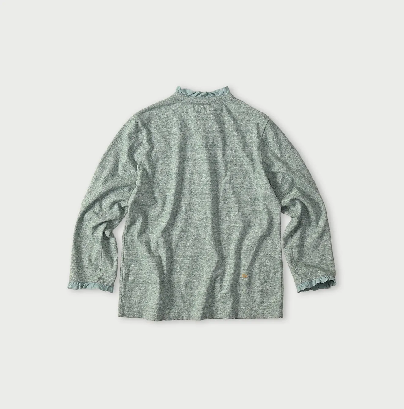 Frilled Square Henley (Top-dyed) sold by 45r product image thumbnail 4