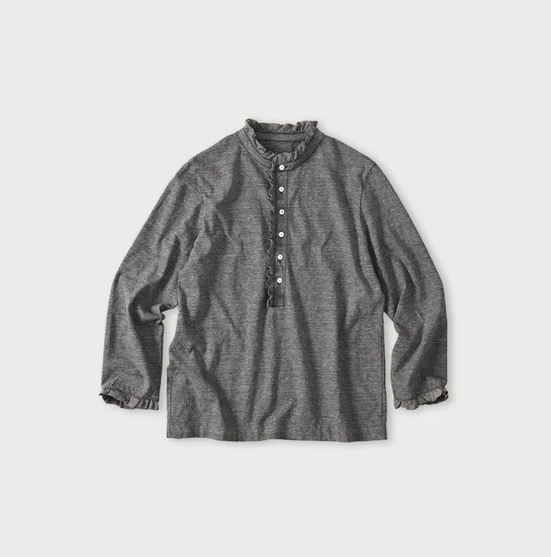 Frilled Square Henley (Top-dyed) made by 45r