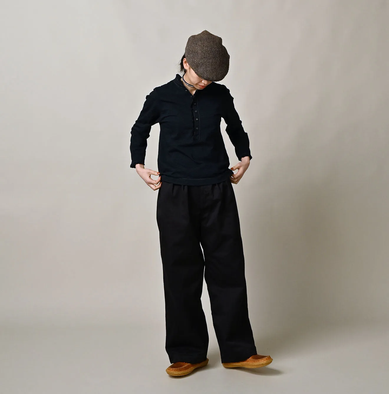 Indigo Frilled Square Henley sold by 45r product image thumbnail 5