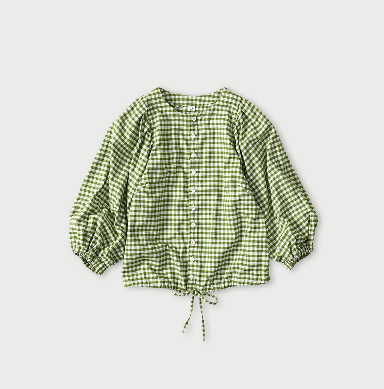 504-Oxford Gingham Puff Sleeve Blouse sold by 45r product image thumbnail 2