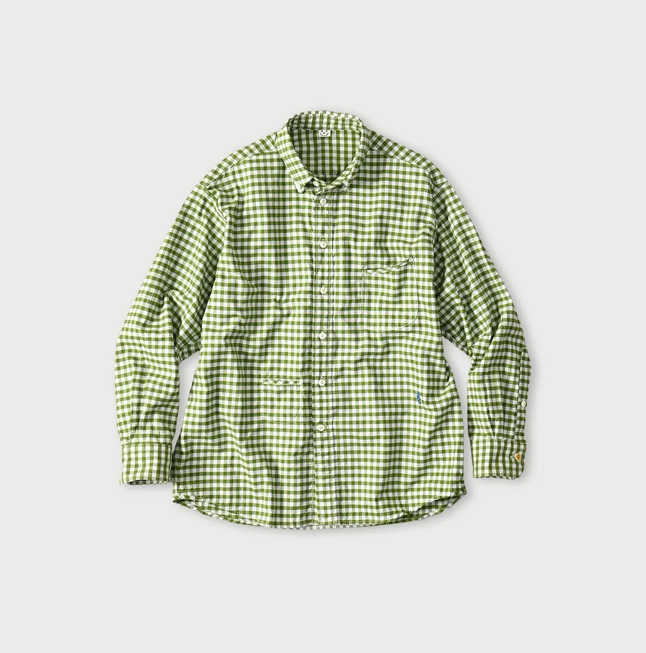 504-Oxford 908 Gingham Ocean Shirt sold by 45r product image thumbnail 2