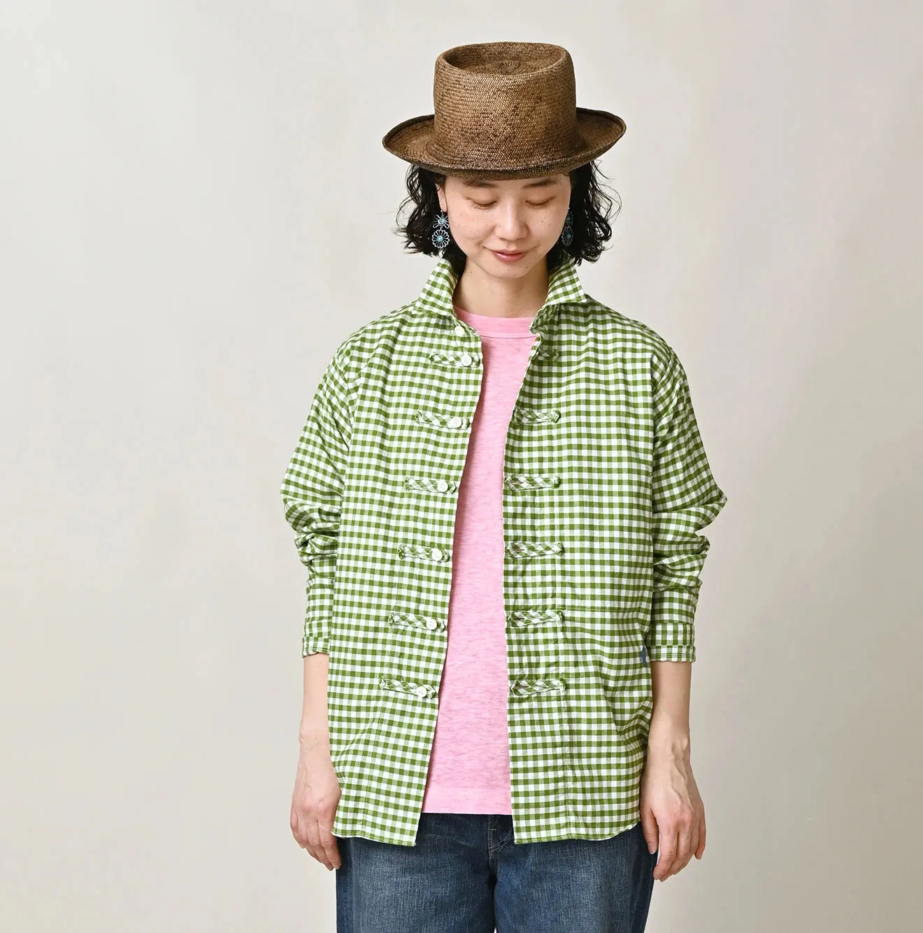 504-Oxford Gingham 908 8knot Shirt sold by 45r product image thumbnail 5