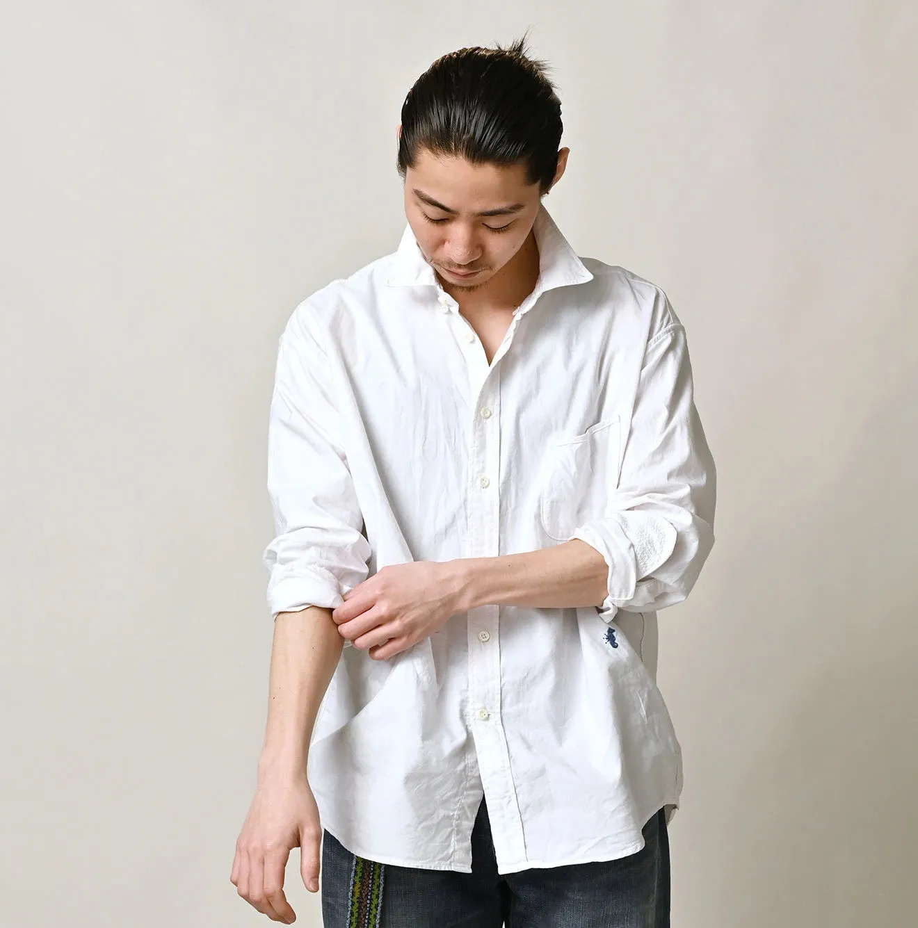 504-Oxford 908 Ocean Shirt sold by 45r product image thumbnail 4