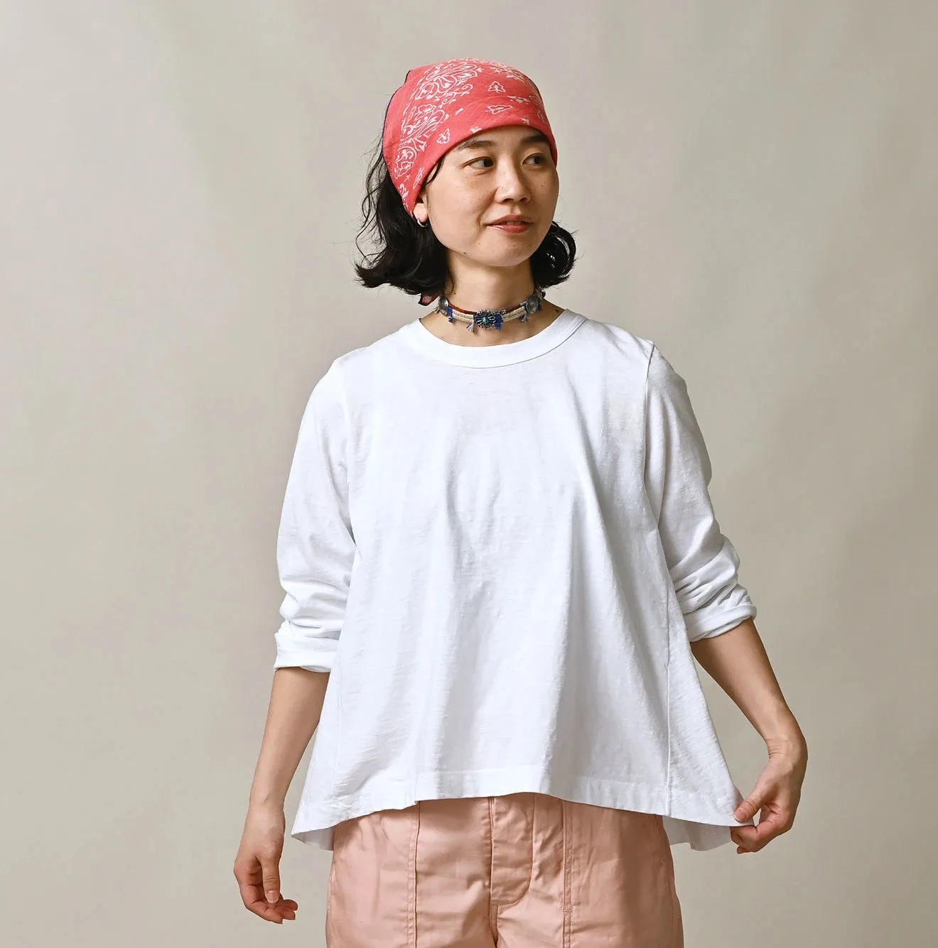 Tenjiku Flare T-shirt (White) sold by 45r product image thumbnail 3