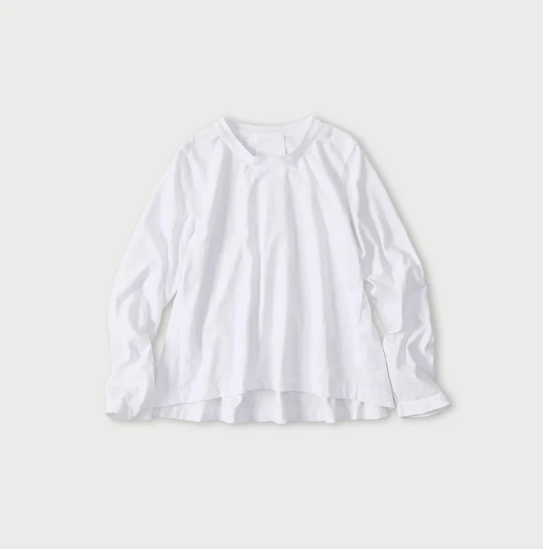 Tenjiku Flare T-shirt (White) made by 45r
