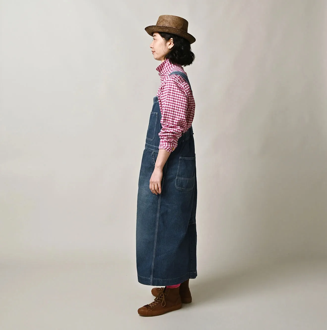 Mugihiko Denim Over Skirt Zyu sold by 45r product image thumbnail 3