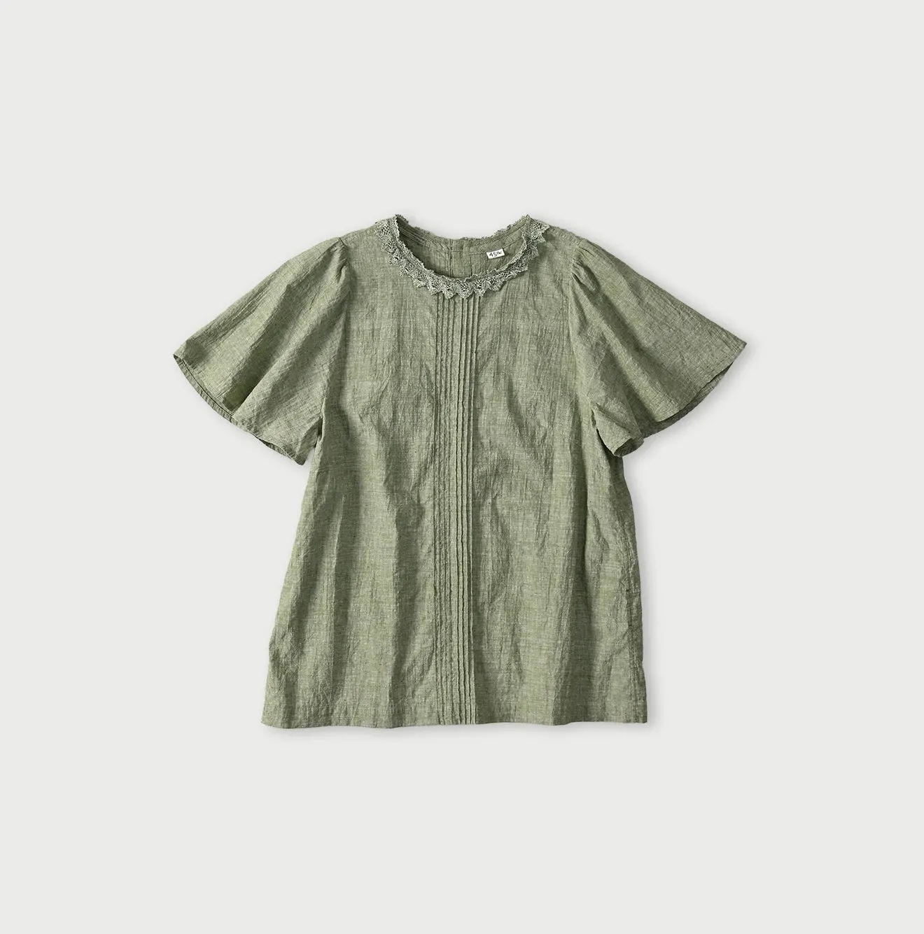 Khadi Pintuck Lace Blouse sold by 45r product image thumbnail 2