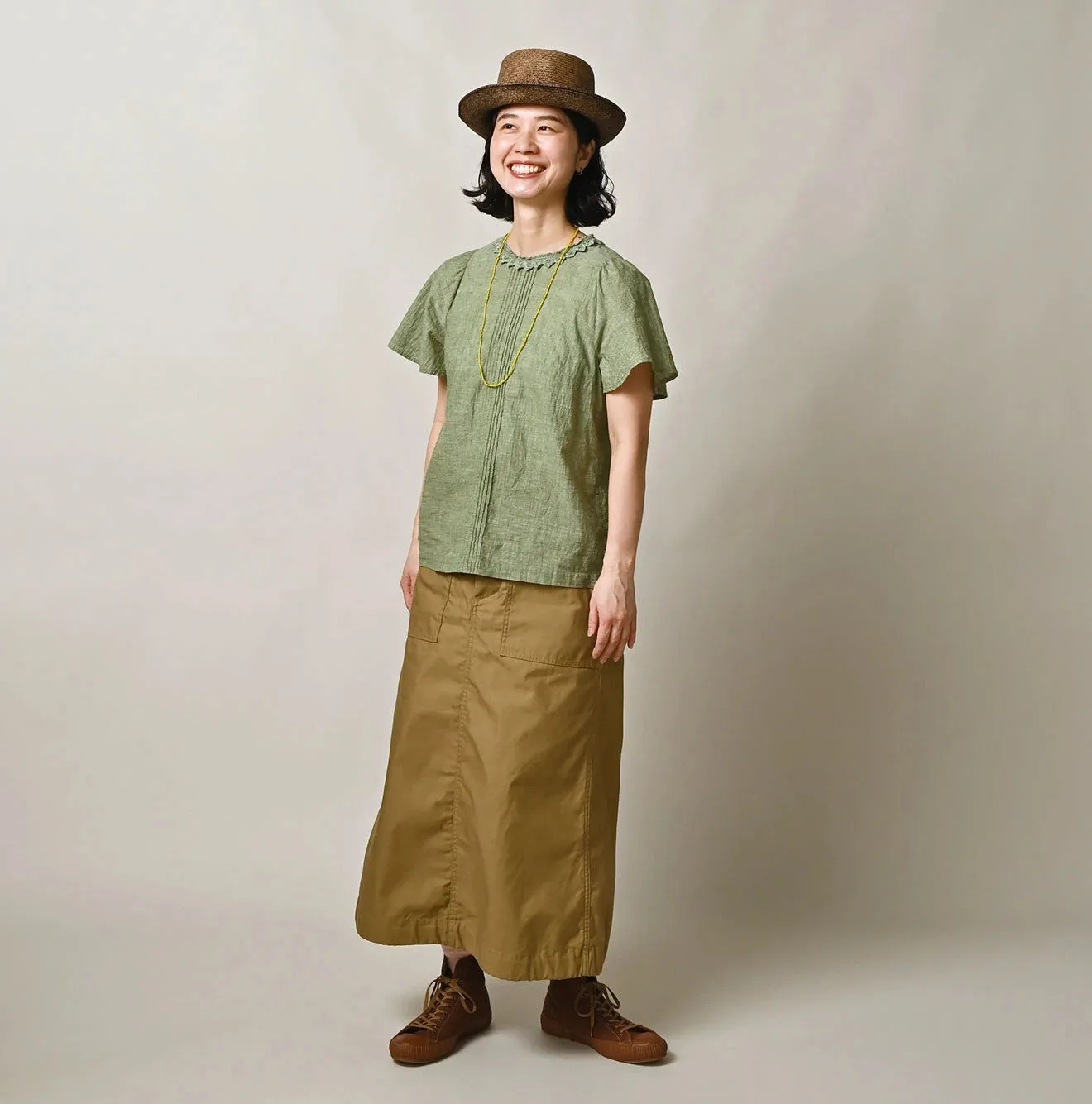 Khadi Pintuck Lace Blouse sold by 45r product image thumbnail 4