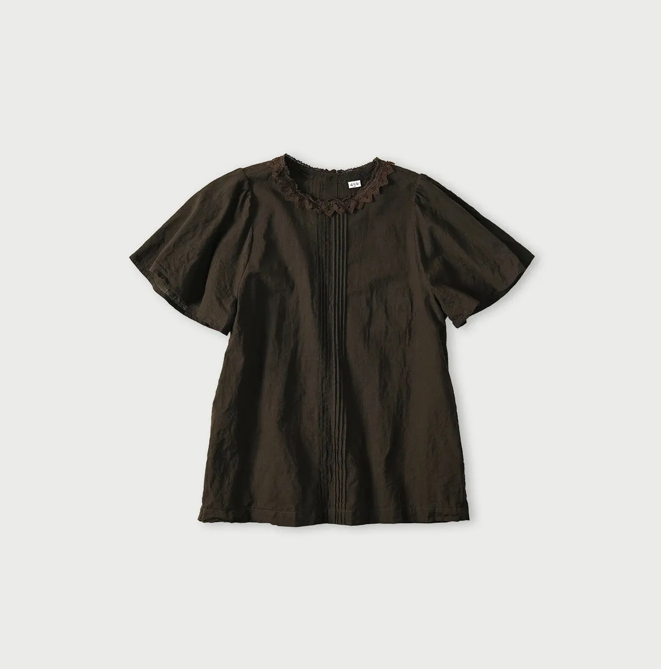 Khadi Pintuck Lace Blouse sold by 45r product image thumbnail 3