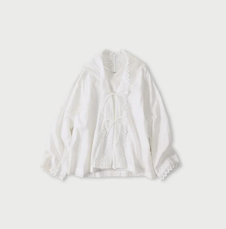 Khadi Lace Cache-Coeur (White) made by 45r