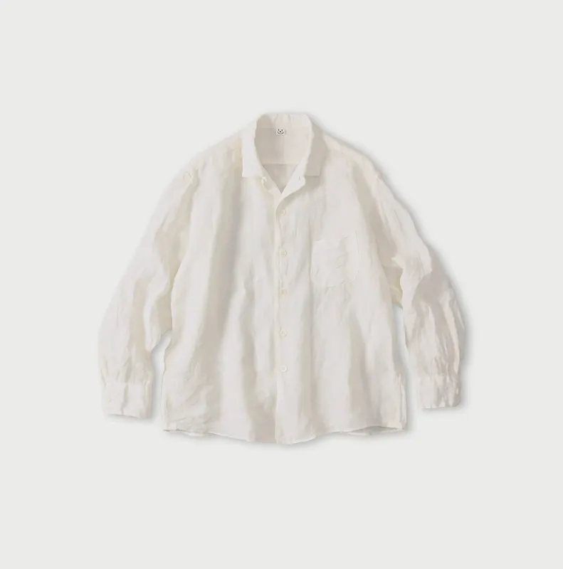 Linen 908 Open-Collar Shirt made by 45r