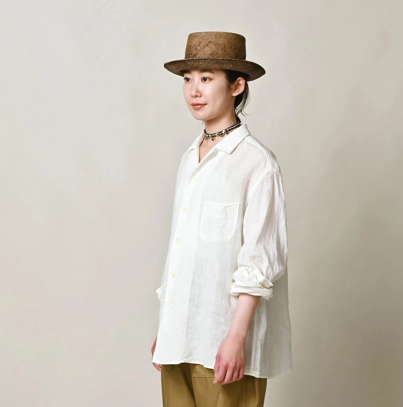 Linen 908 Open-Collar Shirt sold by 45r product image thumbnail 5
