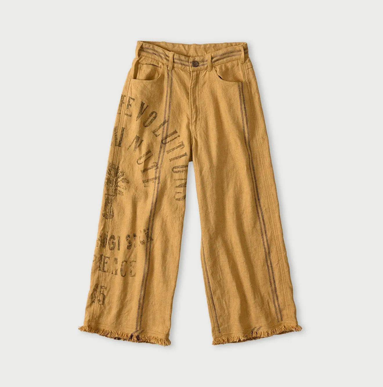 Linen Sack Fringe Pants sold by 45r