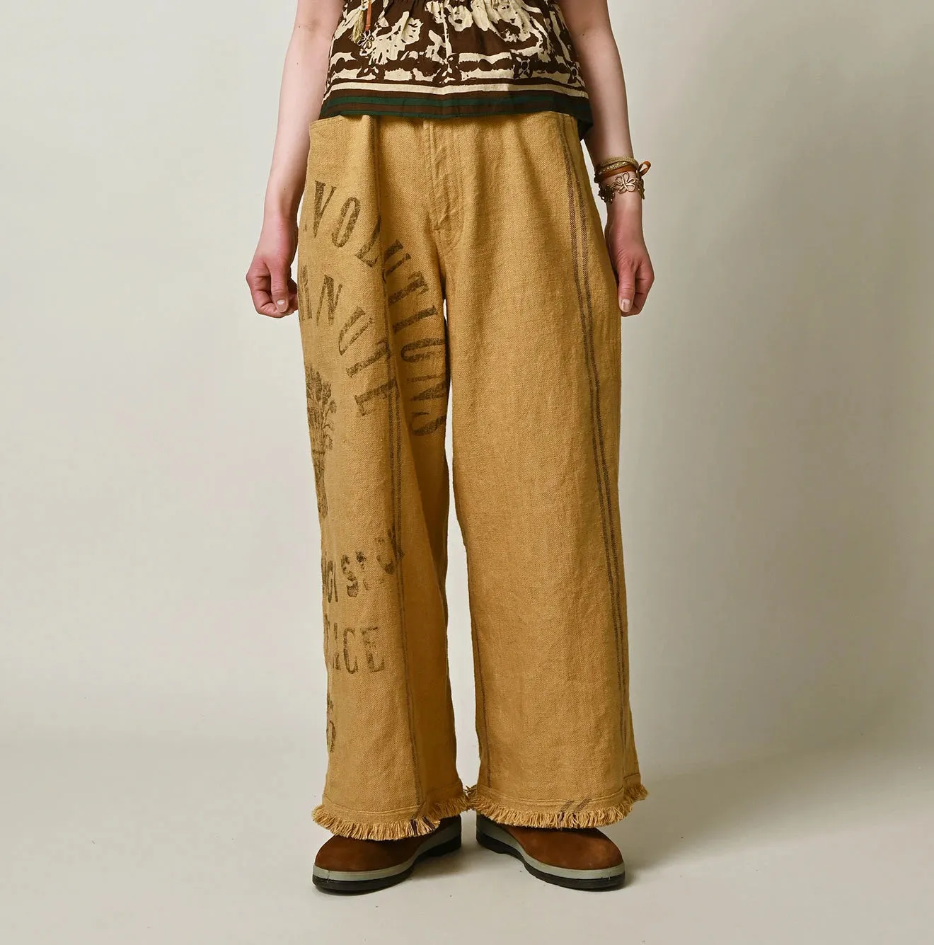 Linen Sack Fringe Pants sold by 45r product image thumbnail 4