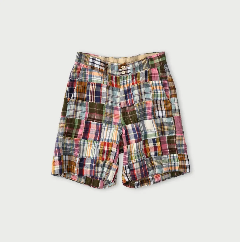Linen Patchwork 908 Nimes Shorts made by 45r