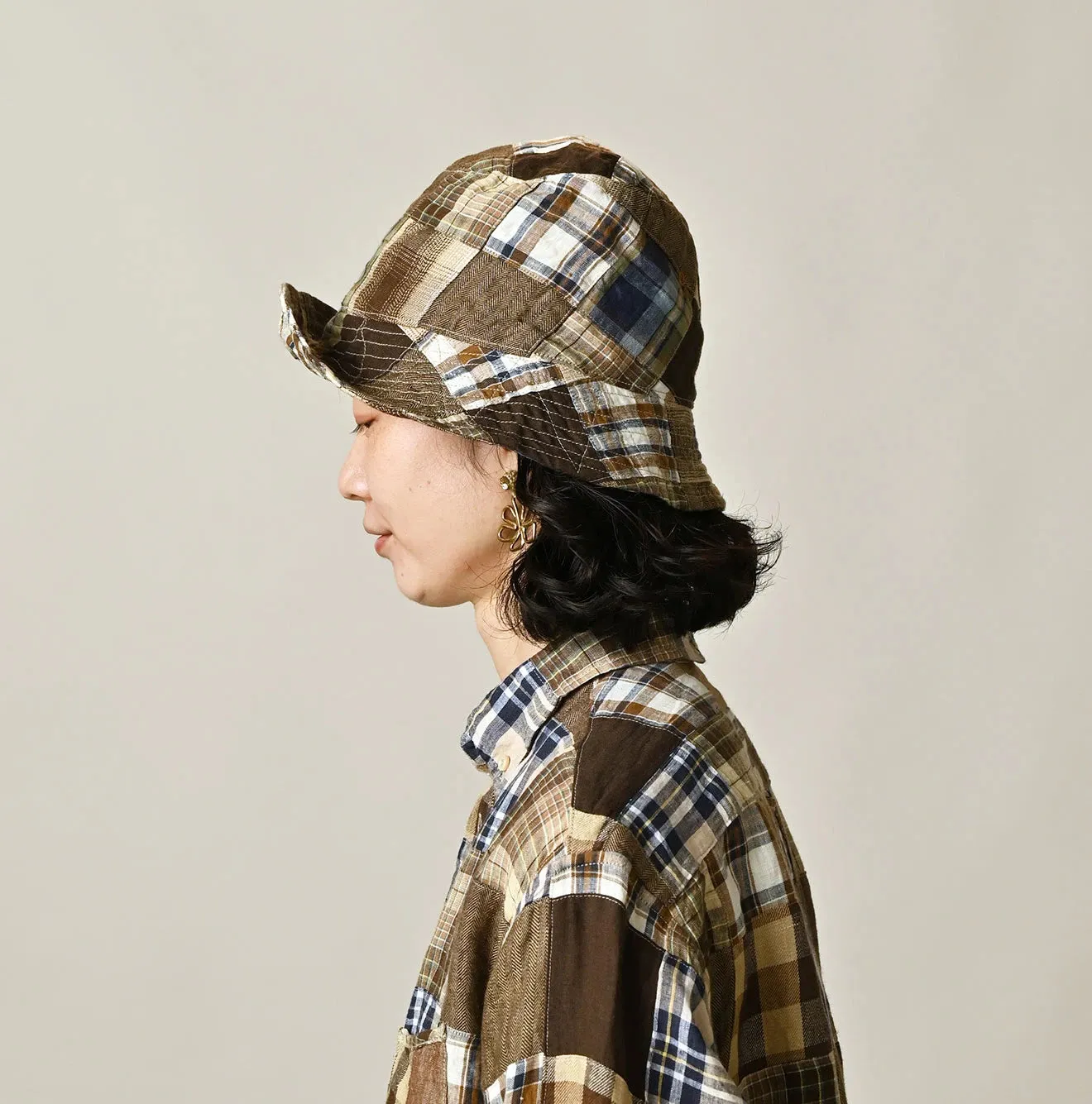 Linen Patchwork Hat sold by 45r product image thumbnail 4
