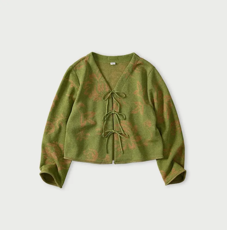 Lei Aloha Jacquard Cardigan made by 45r