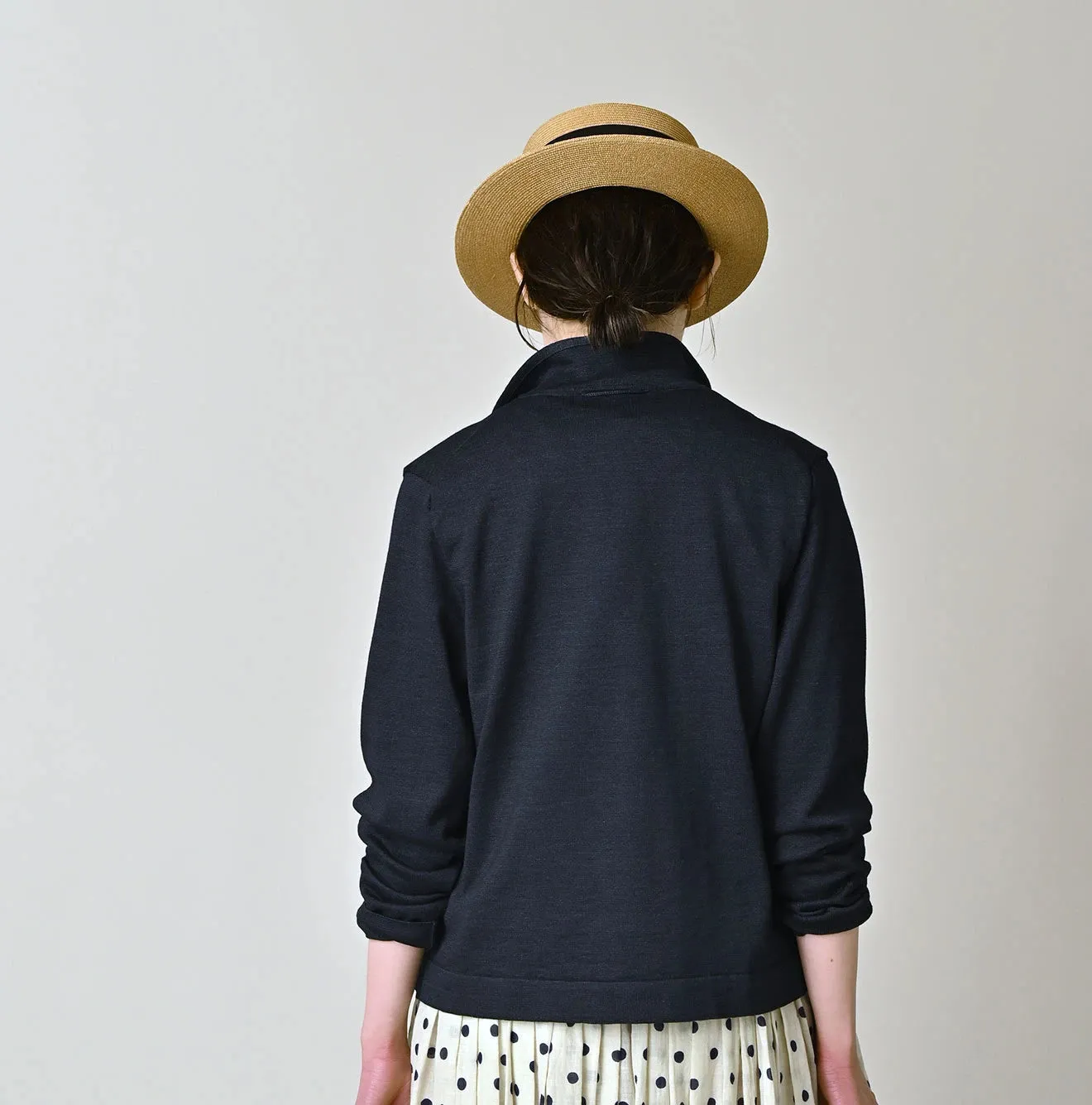 Indigo Supima Knit Sew Cardigan sold by 45r product image thumbnail 5