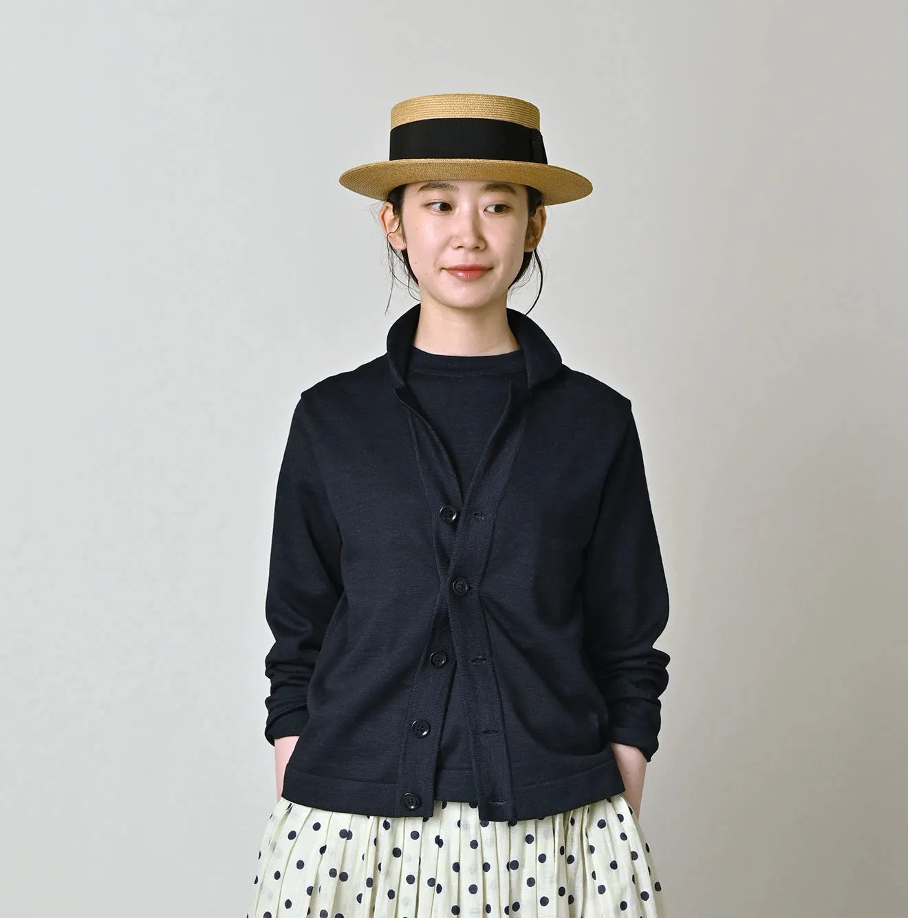 Indigo Supima Knit Sew Cardigan sold by 45r product image thumbnail 3