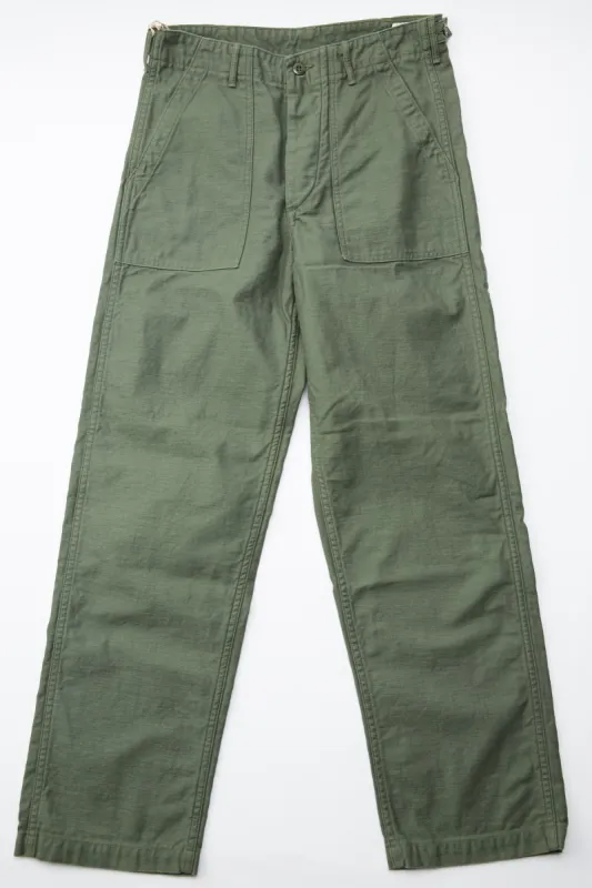 orSlow US Army Fatigue Pants (Regular Fit) - Green Reverse Cotton Sateen made by orSlow