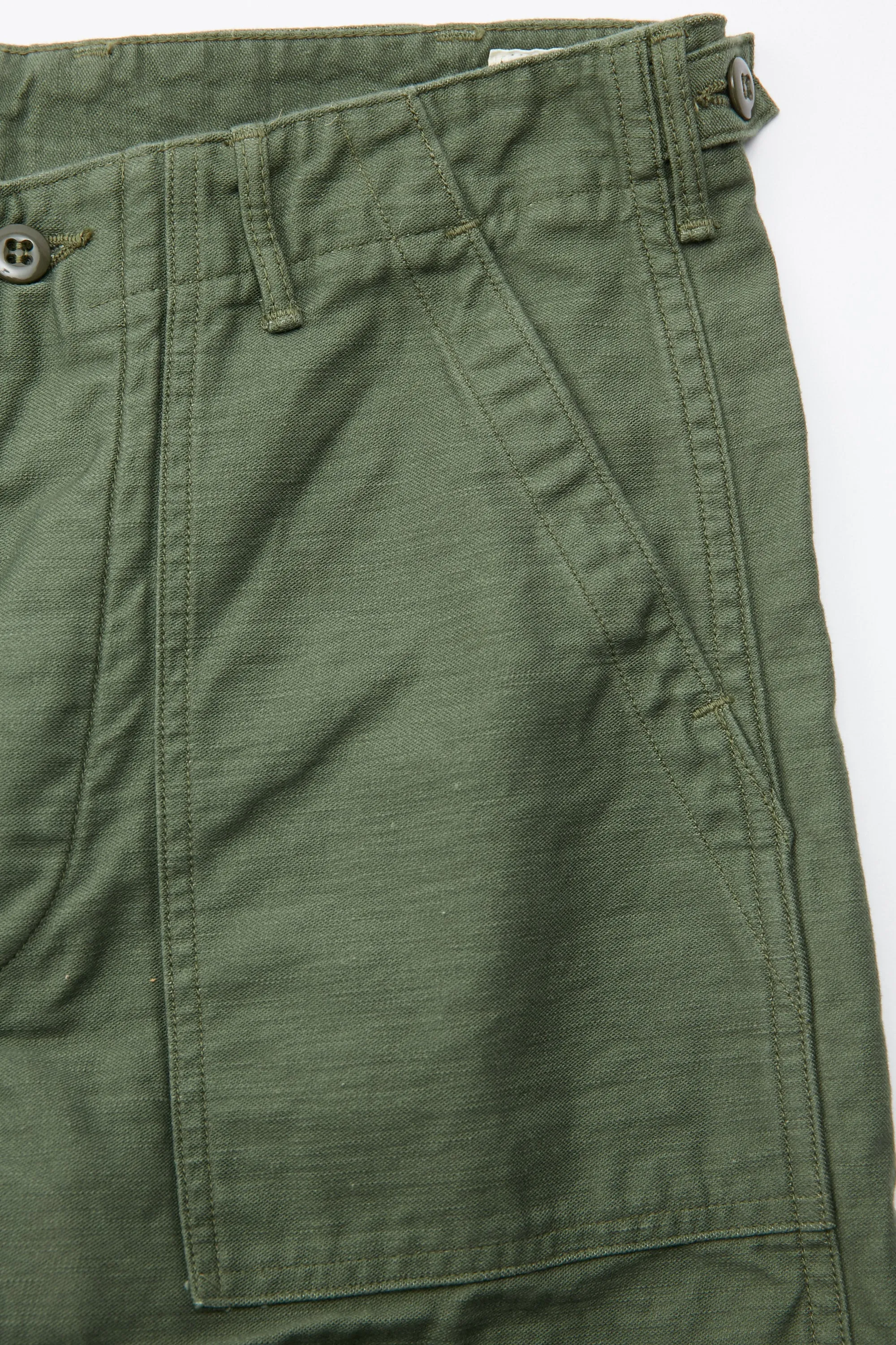 orSlow US Army Fatigue Pants (Regular Fit) - Green Reverse Cotton Sateen sold by Totem Brand product image thumbnail 3
