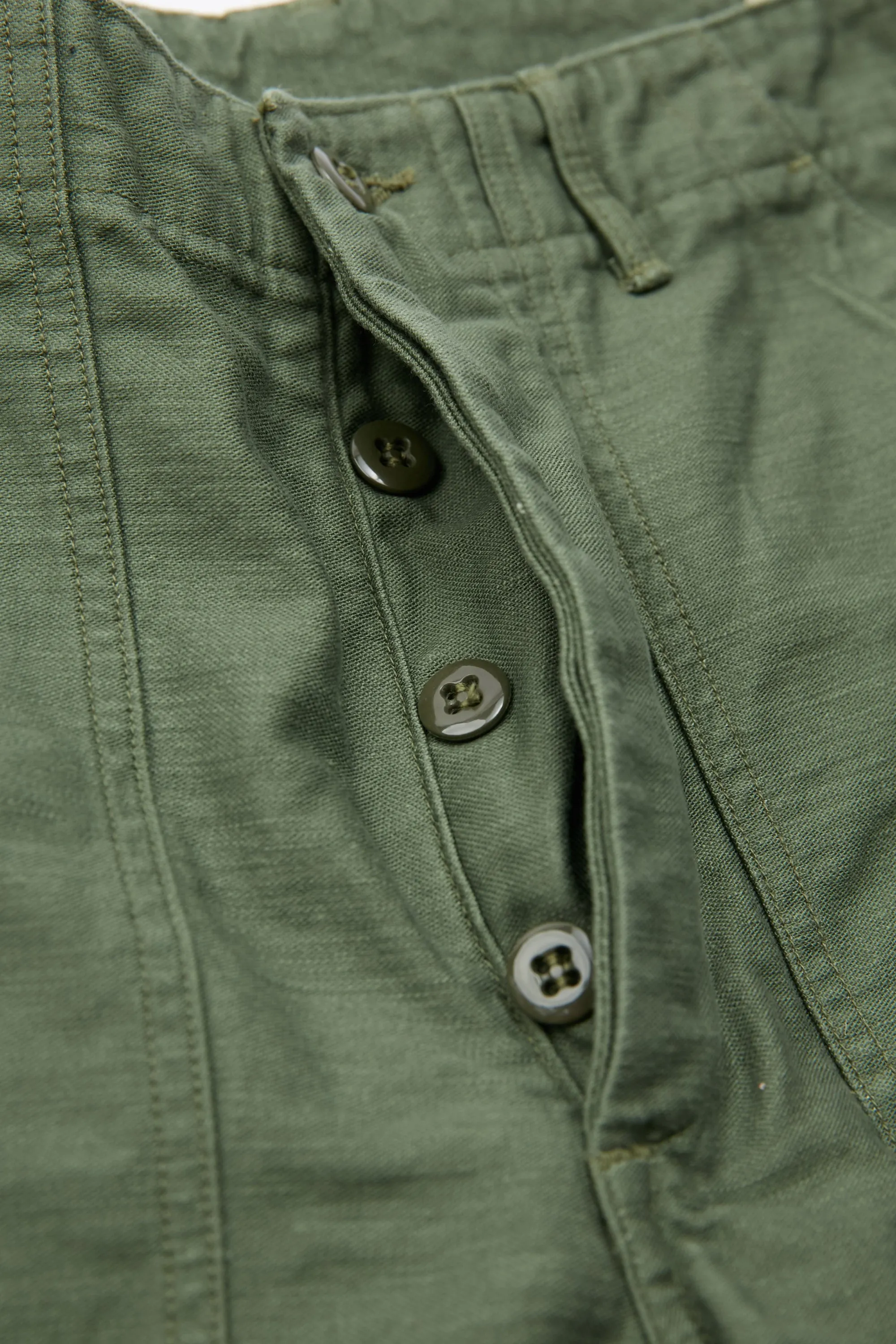orSlow US Army Fatigue Pants (Regular Fit) - Green Reverse Cotton Sateen sold by Totem Brand product image thumbnail 4