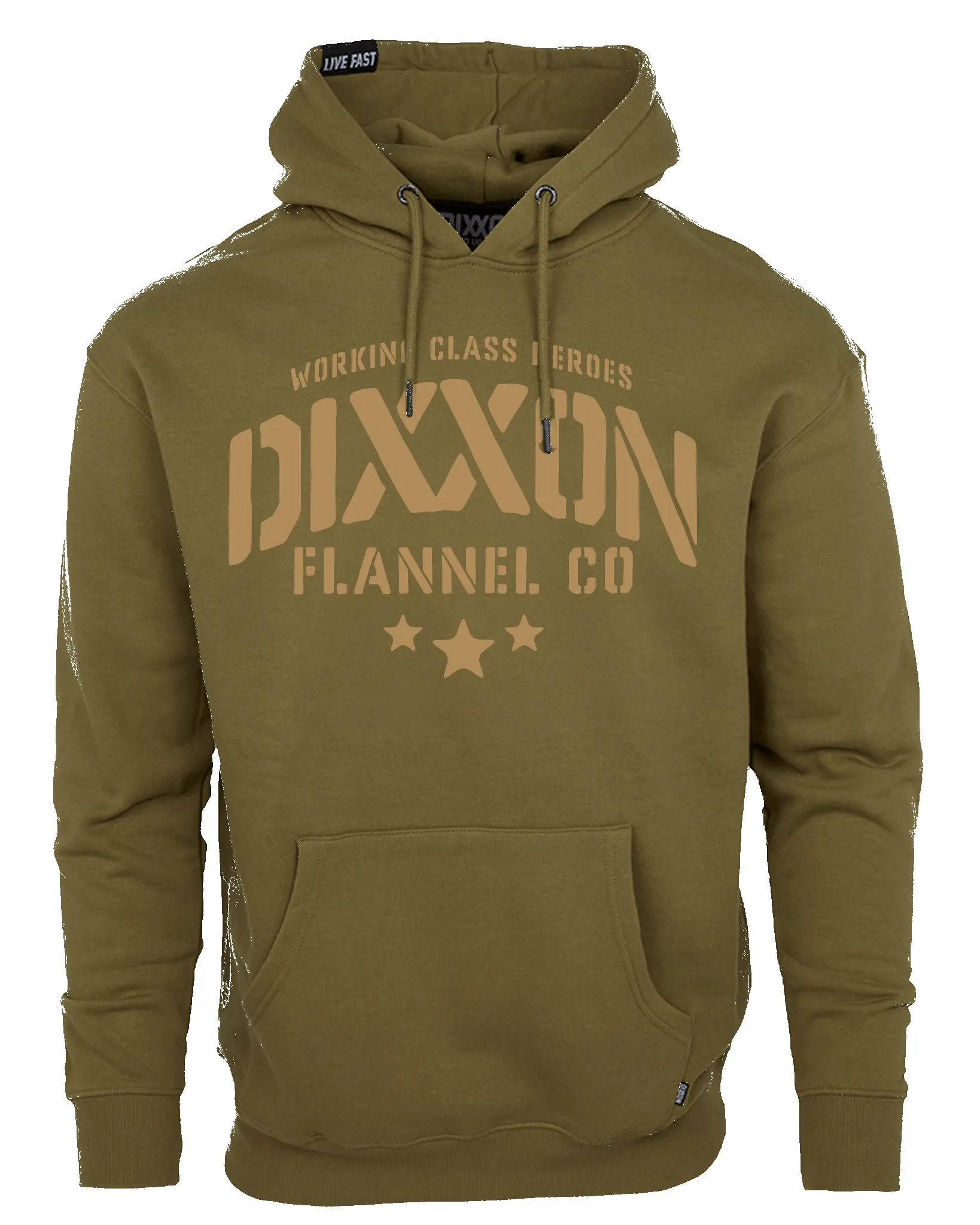Tan Stencil Pullover Hoodie - O.D. Green sold by Dixxon product image thumbnail 2