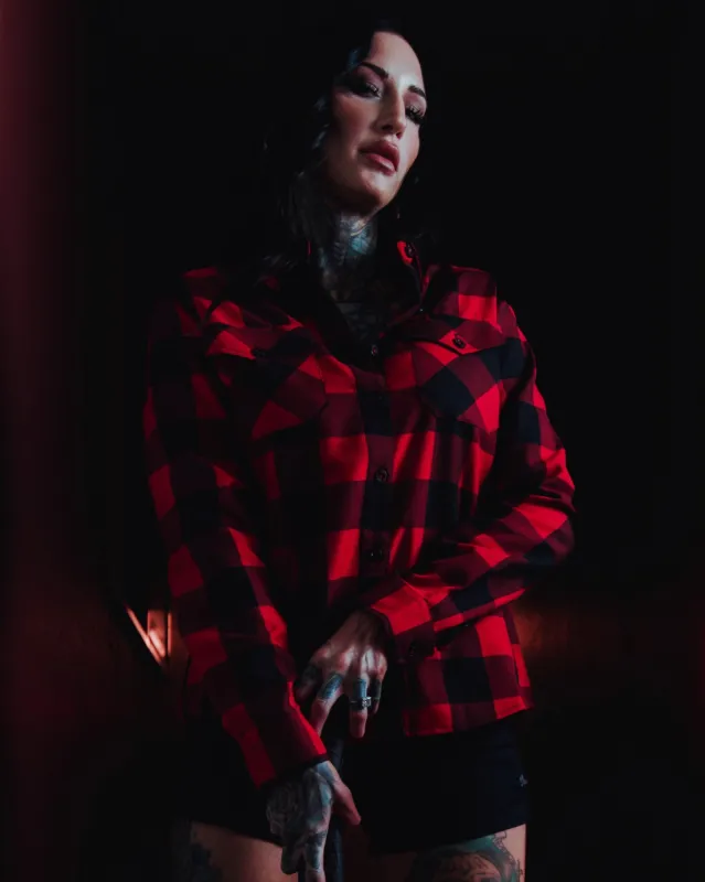 Women's Redrum 10YR Flannel sold by Dixxon