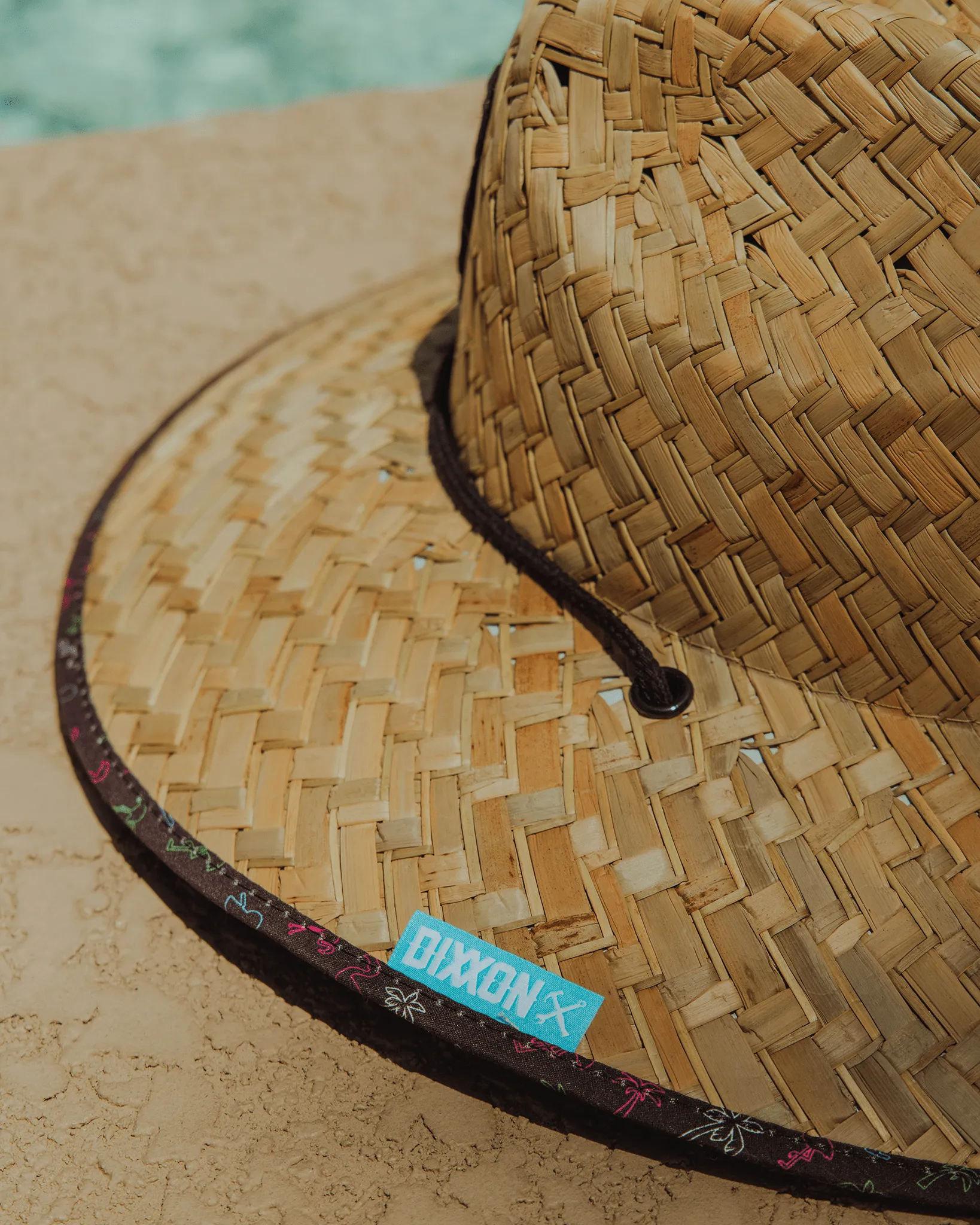 Neon Flamingos Straw Sun Hat sold by Dixxon product image thumbnail 3