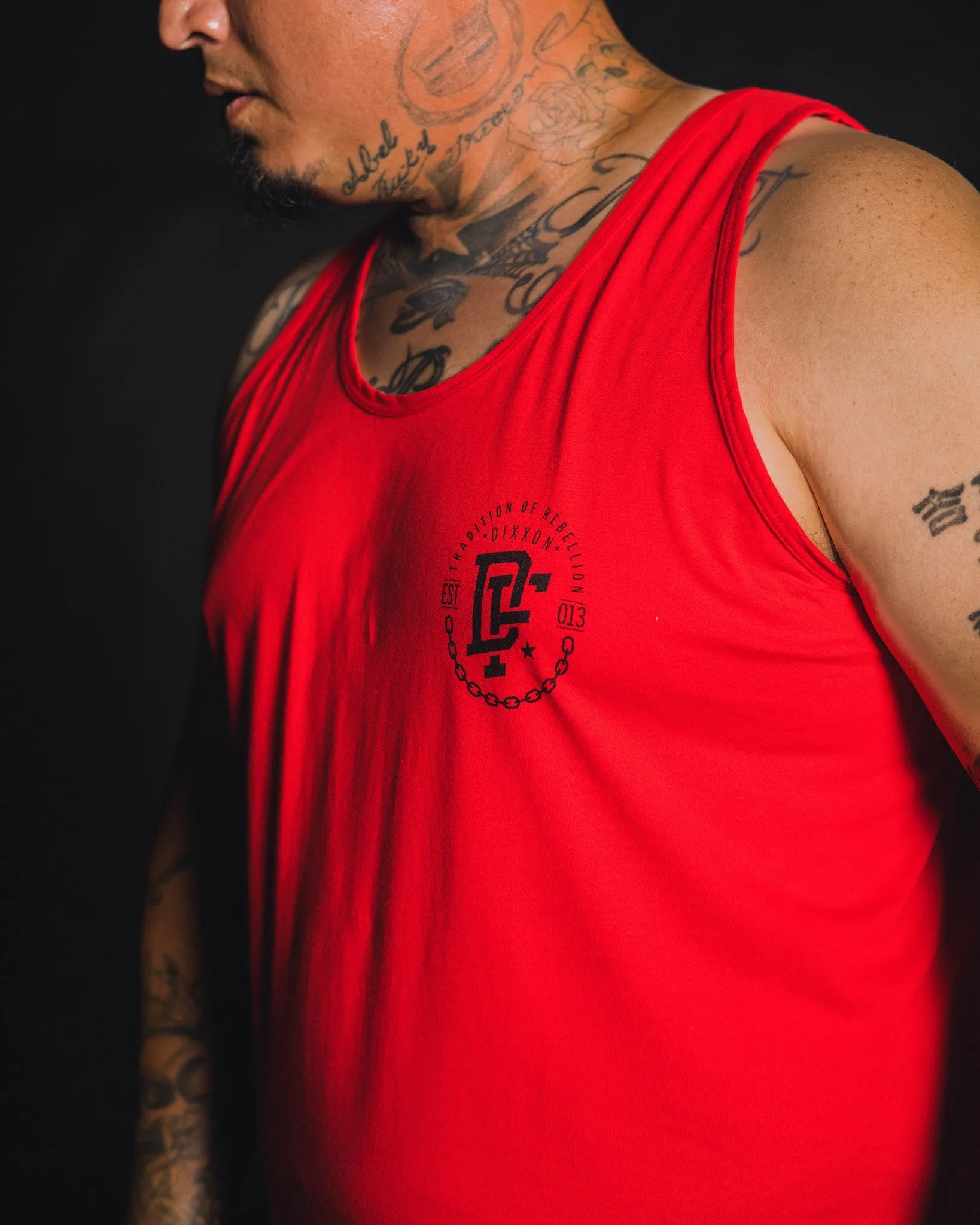 Black Disobedience Tank - Red sold by Dixxon product image thumbnail 4