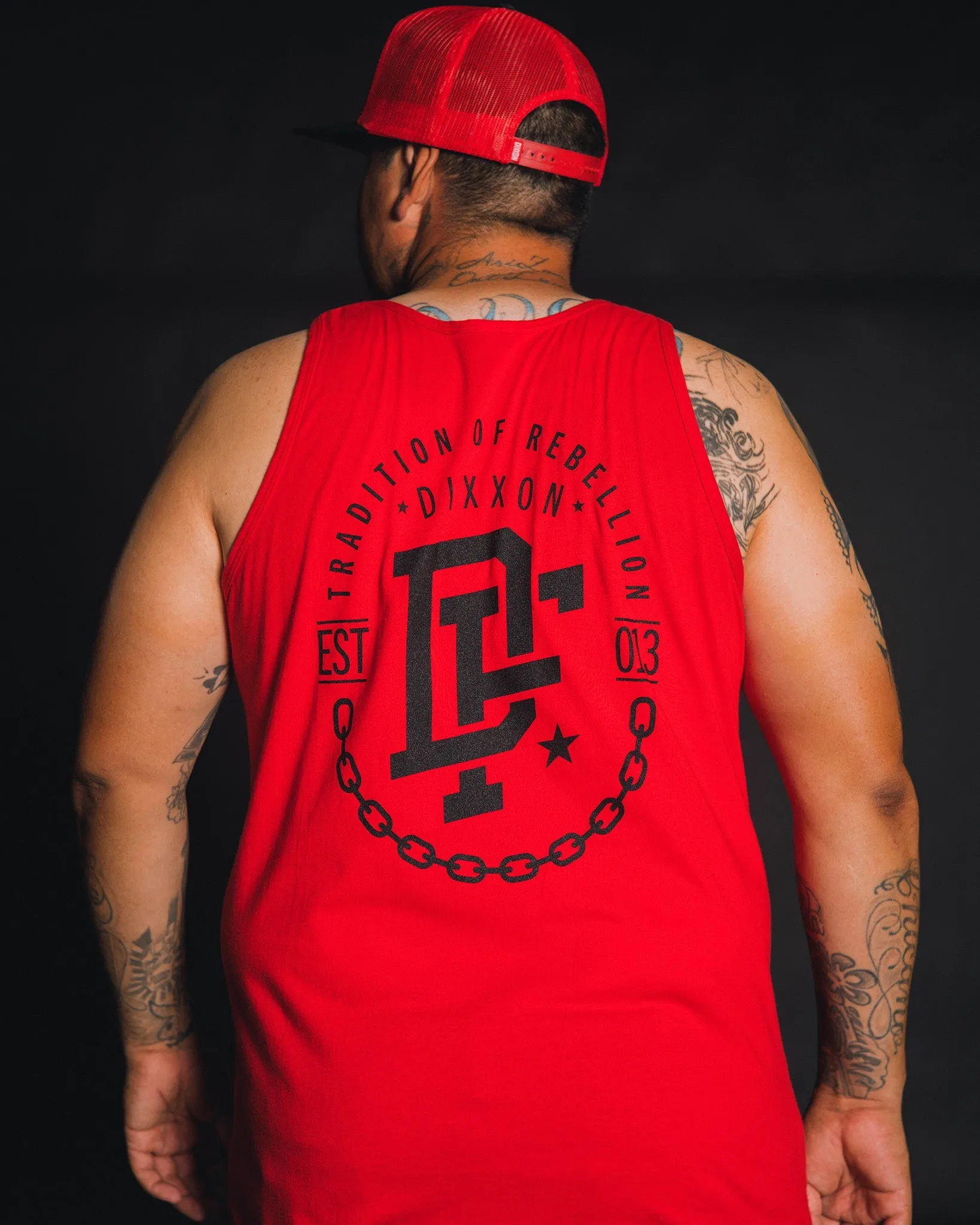 Black Disobedience Tank - Red sold by Dixxon