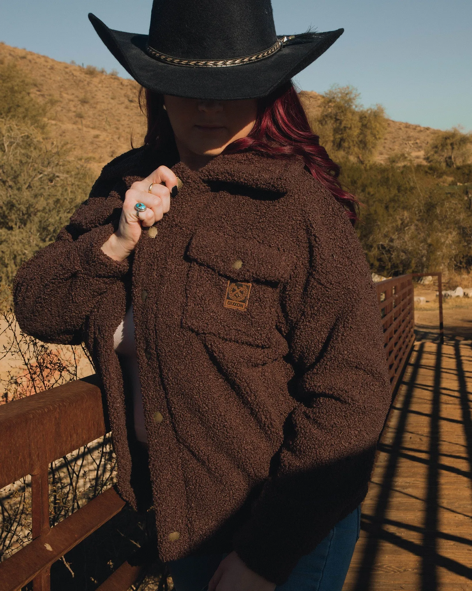 Women's Cheyenne Sherpa Jacket - Brown sold by Dixxon product image thumbnail 3