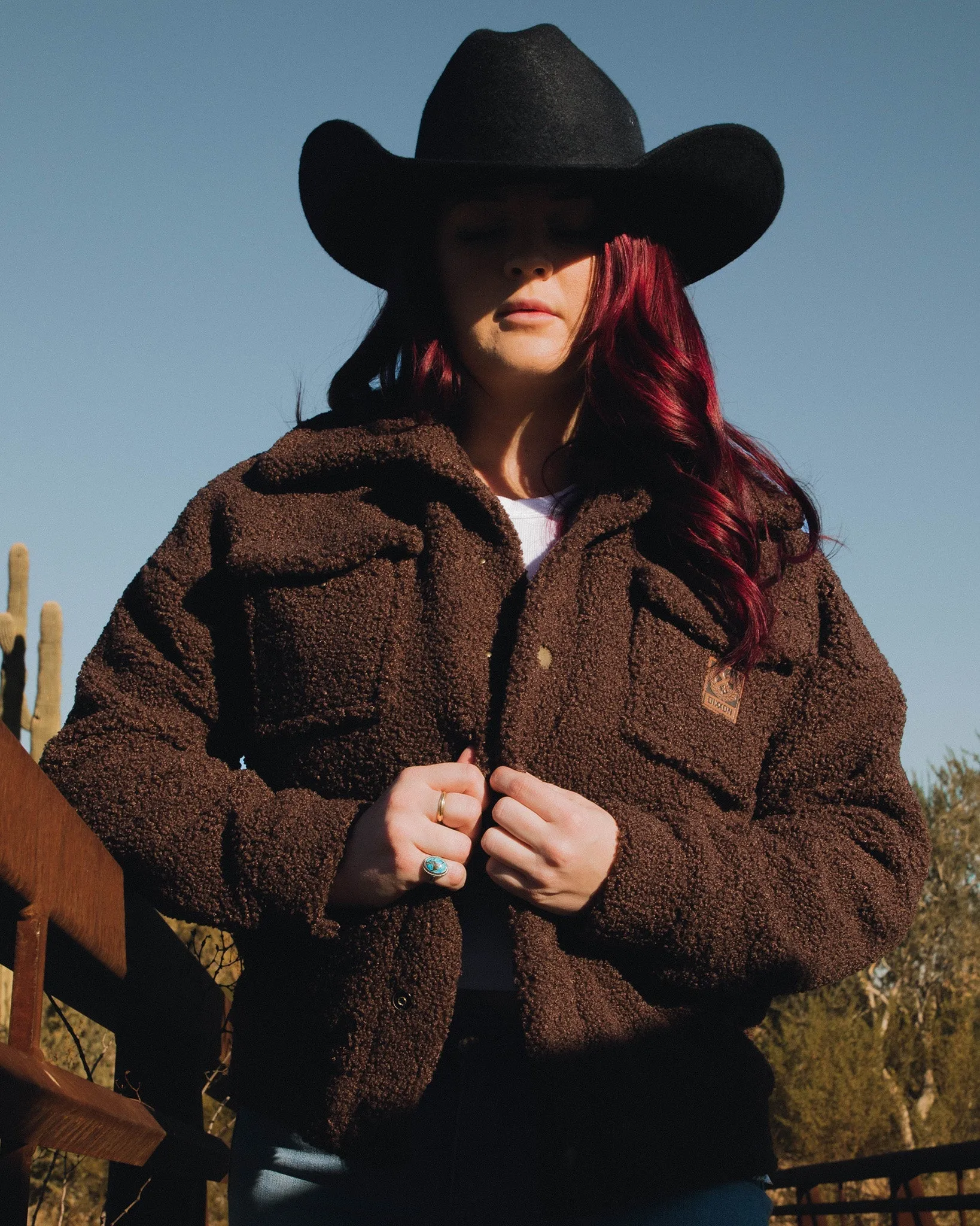 Women's Cheyenne Sherpa Jacket - Brown sold by Dixxon