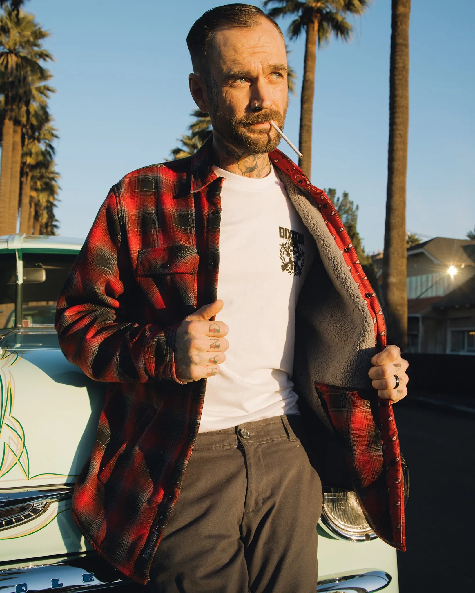 Johnny Sherpa Lined Flannel Jacket sold by Dixxon