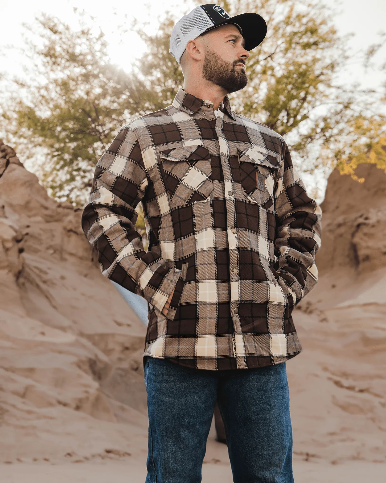 Amarillo Sherpa Lined Flannel Jacket sold by Dixxon product image thumbnail 5