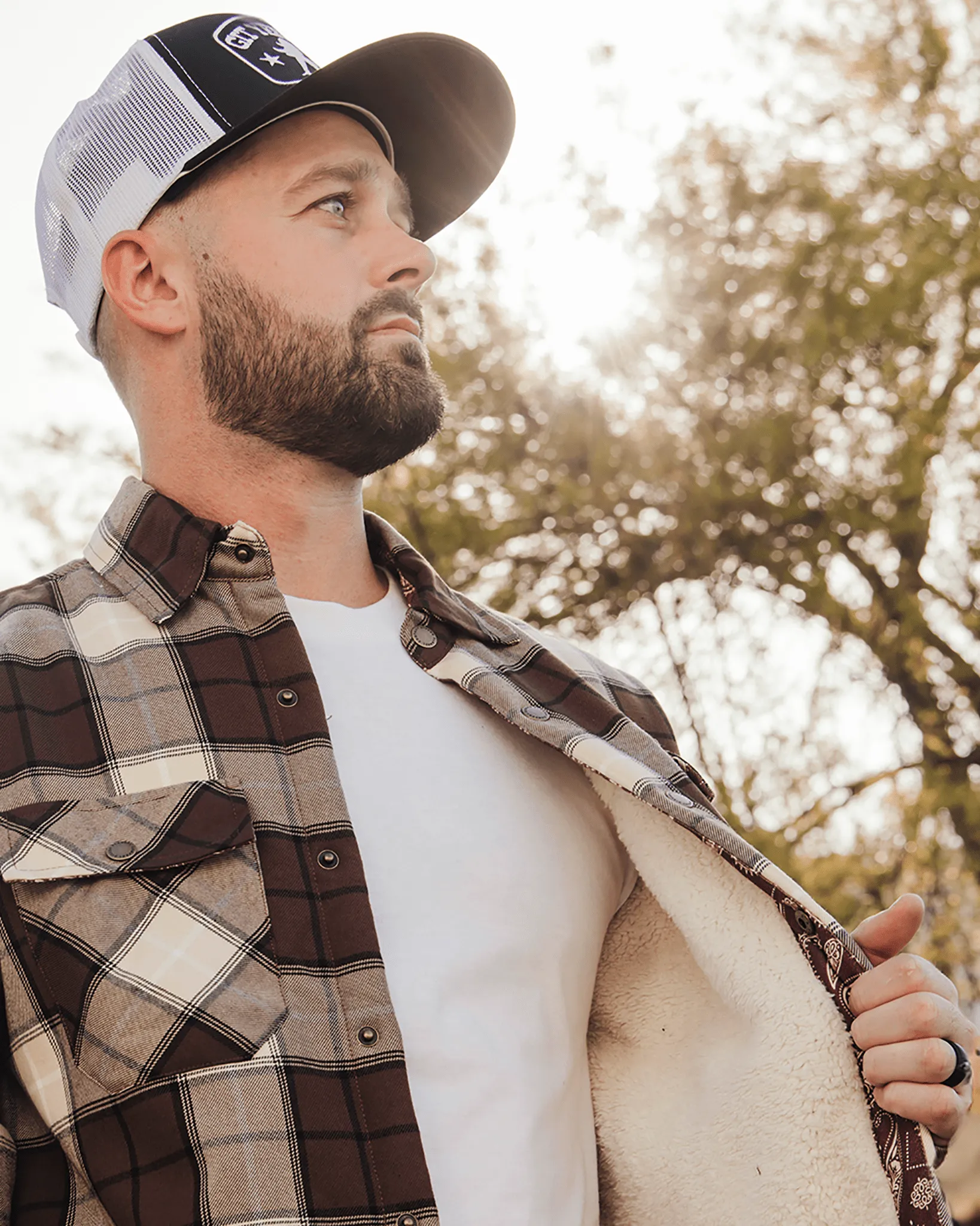 Amarillo Sherpa Lined Flannel Jacket sold by Dixxon product image thumbnail 2