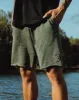 Terry Cut Off Shorts - O.D. Green sold by Dixxon