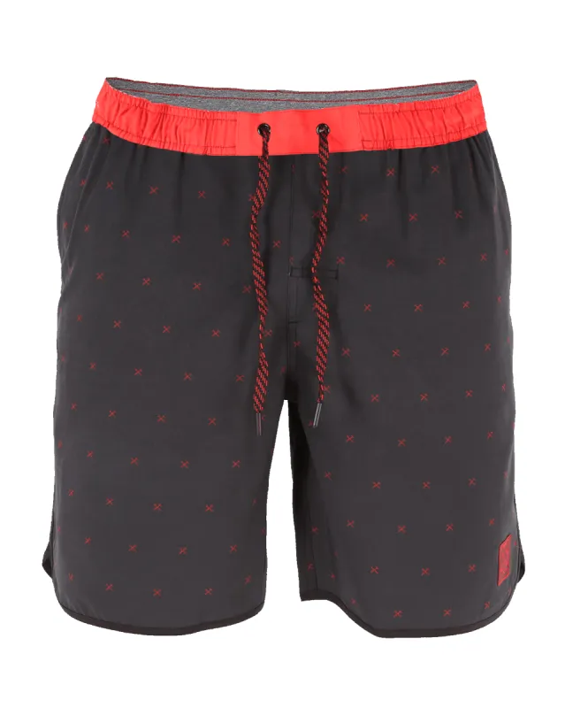 Finney Chad Shorts - Black & Red made by Dixxon