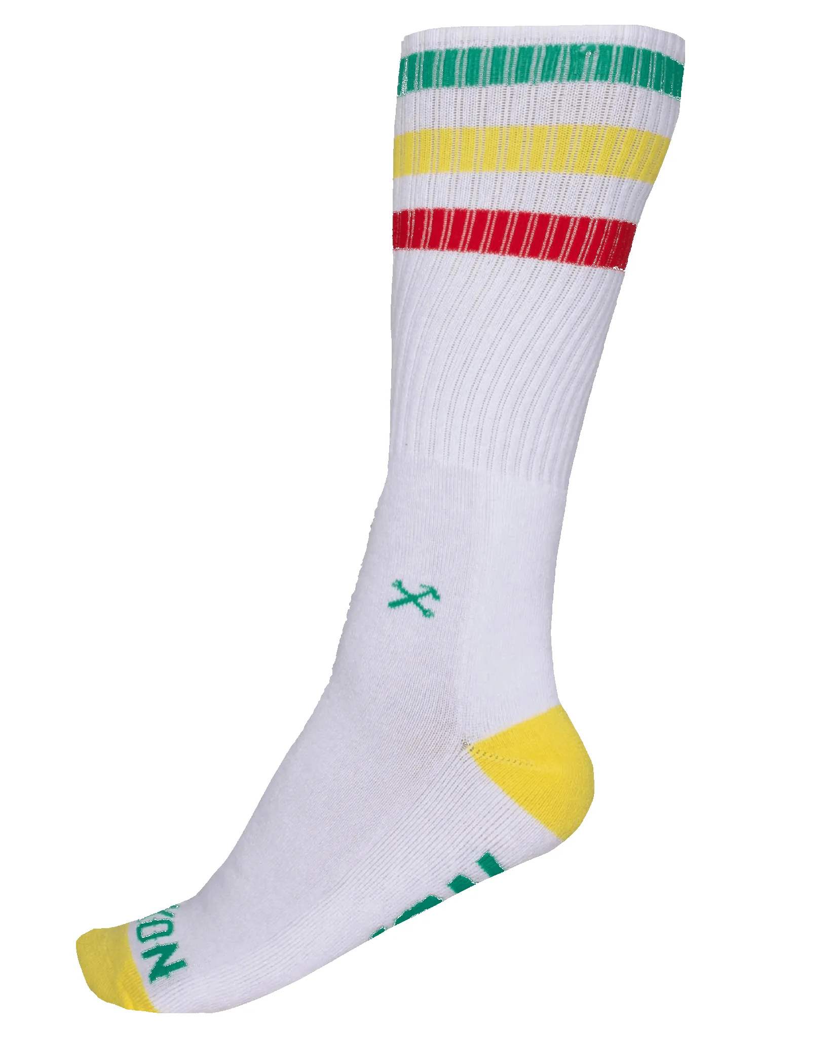 Rasta Premium Crew Socks - White sold by Dixxon