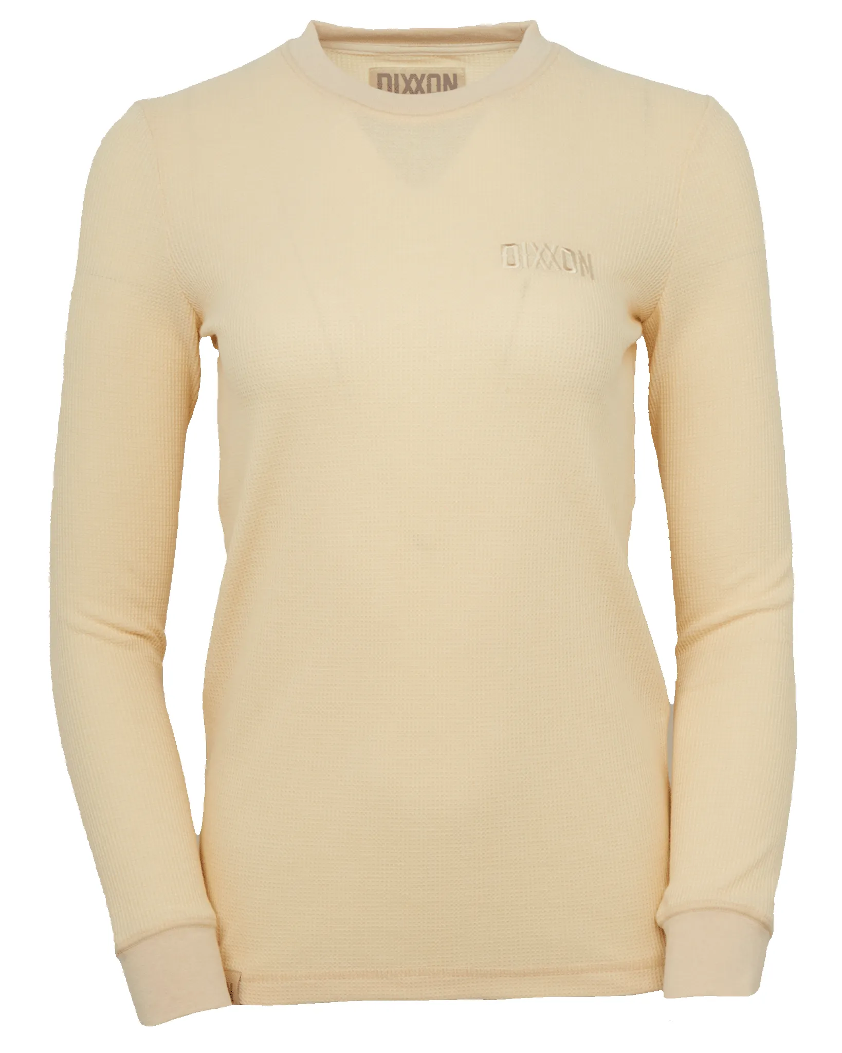 Women's Waffle Knit Long Sleeve Tee - Ivory sold by Dixxon product image thumbnail 2