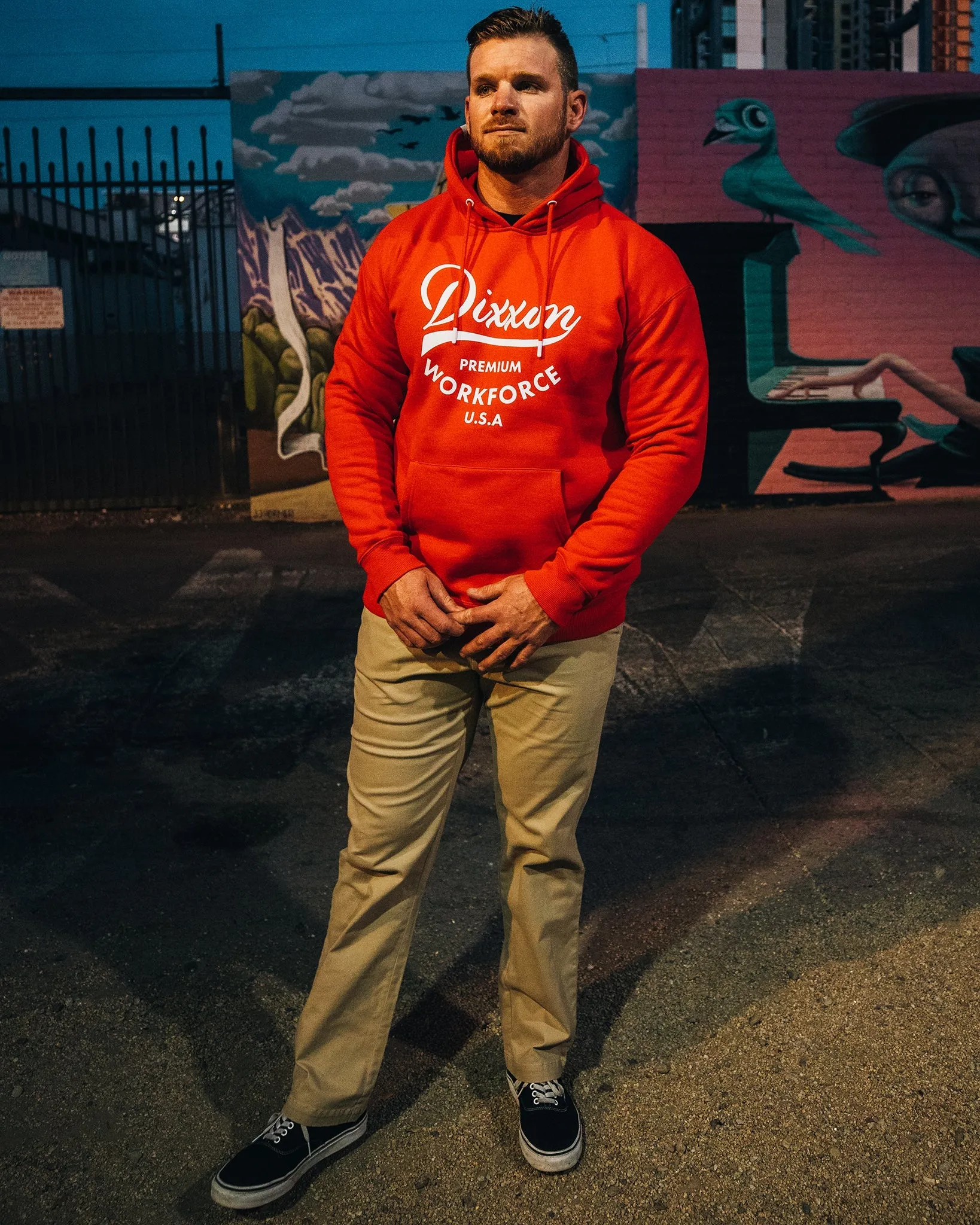 Workforce Pullover Hoodie - Red sold by Dixxon product image thumbnail 4