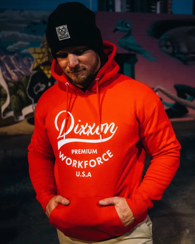 Workforce Pullover Hoodie - Red sold by Dixxon