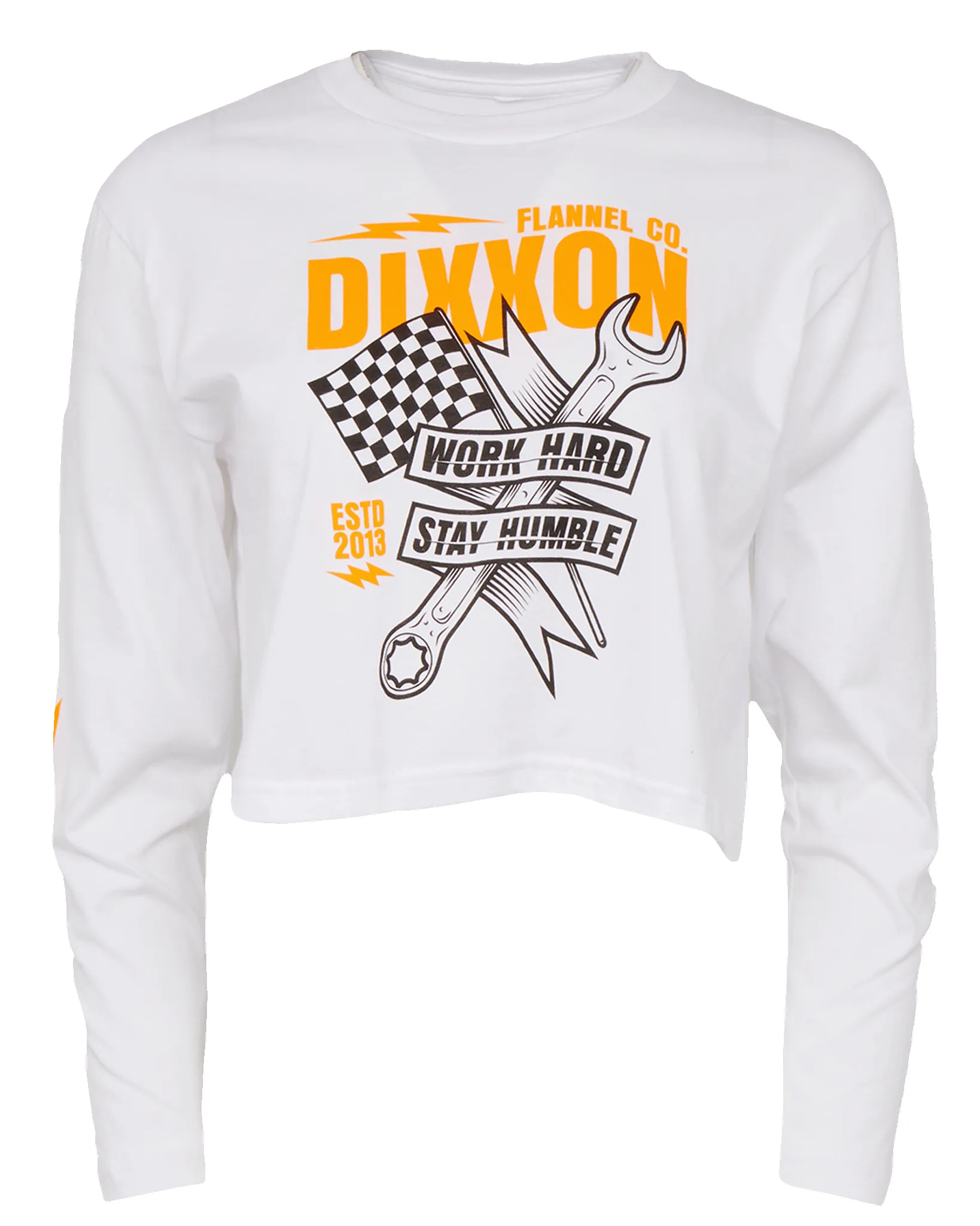 Women's Bolt Long Sleeve Crop Top sold by Dixxon product image thumbnail 2