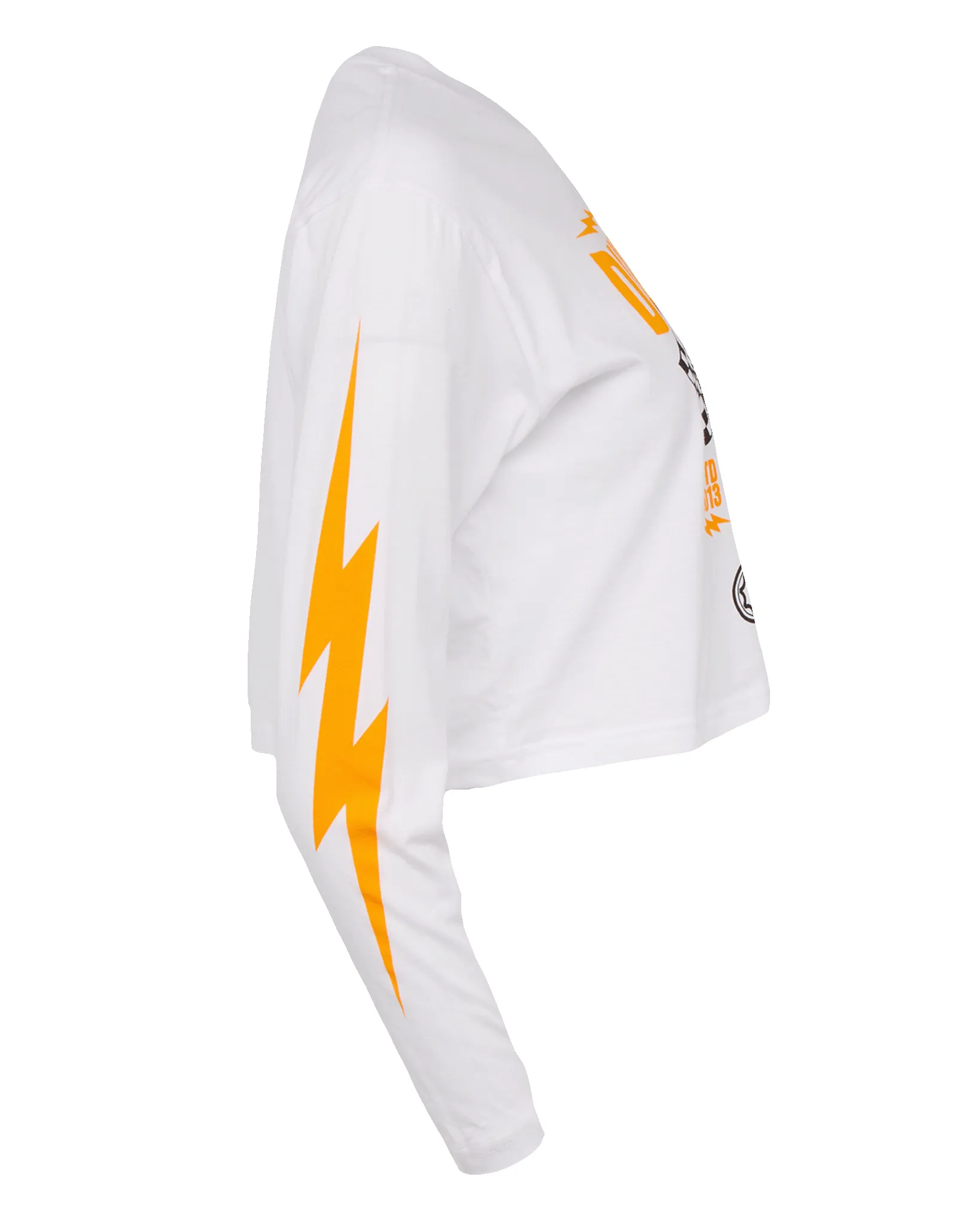 Women's Bolt Long Sleeve Crop Top sold by Dixxon product image thumbnail 3