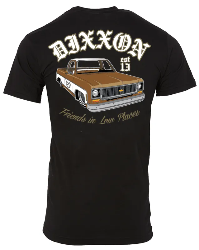 Friends In Low Places T-Shirt - Black & White sold by Dixxon