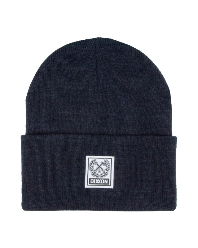 Ribbed Beanie - Heather Navy sold by Dixxon
